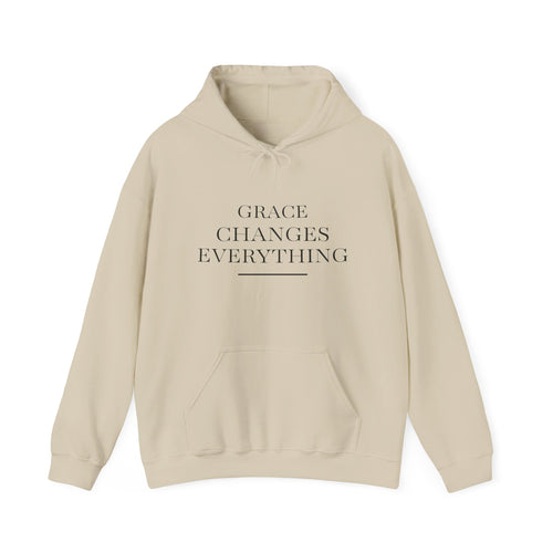 Grace Changes Everything Hoodie — Inspirational Faith Graphic Hoodie