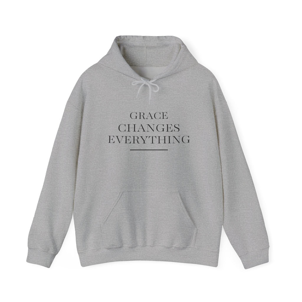 Grace Changes Everything Hoodie — Inspirational Faith Graphic Hoodie